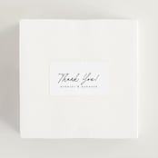"Scripted Elegance" - Wedding Favor Stickers in Linen by Ana de Sousa - In use