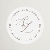 "Luxe script" - Wedding Favor Stickers in Pearl by Hooray Creative - Front