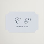 "Modernne" - Wedding Favor Stickers in Powder by Carolyn MacLaren - Front