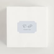 "Modernne" - Wedding Favor Stickers in Powder by Carolyn MacLaren - In use