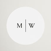 "Align" - Wedding Favor Stickers in Cotton by Jennifer Postorino - Front
