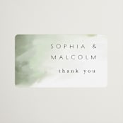 "Hillside" - Wedding Favor Stickers in Moss by Hannah Williams - Front