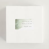 "Hillside" - Wedding Favor Stickers in Moss by Hannah Williams - In use