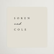 "Simply" - Wedding Favor Stickers in Linen by Brianne Larsen - Front