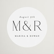 "Classic Chic" - Wedding Favor Stickers in Pearl by Shirley Lin Schneider - Front