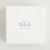 "Classic Chic" - Wedding Favor Stickers in Pearl by Shirley Lin Schneider - In use