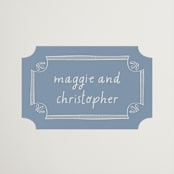 "Florence" - Wedding Favor Stickers in Sky by Kelly Watkins - Front