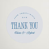 "Riviera" - Wedding Favor Stickers in Ocean by Kelly Schmidt - Front
