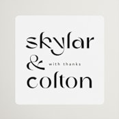 "Marcona" - Wedding Favor Stickers in Ink by Blustery August - Front