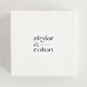 "Marcona" - Wedding Favor Stickers in Ink by Blustery August - In use