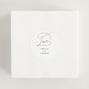 "The Wedding" - Wedding Favor Stickers in Marshmallow by Kaydi Bishop - In use