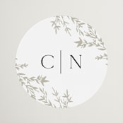 "Swoon" - Wedding Favor Stickers in Cotton by Carolyn Nicks - Front
