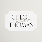 "Overlay" - Wedding Favor Stickers in Silk by Kelly Schmidt - Front