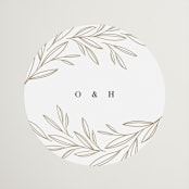 "Bianca" - Wedding Favor Stickers in Ink by Kristie Kern - Front