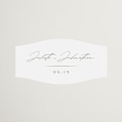 "Classic Line Frame" - Wedding Favor Stickers in Silk by Wildfield Paper Co - Front