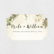 "English Countryside" - Wedding Favor Stickers in Moss by Design Lotus - Front