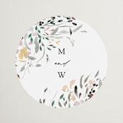"Undone" - Wedding Favor Stickers in Garden by Itsy Belle Studio - Front