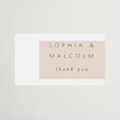 "Modern Serene" - Wedding Favor Stickers in Blush by Hannah Williams - Front