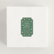 "Illuminated Storybook" - Wedding Favor Stickers in Evergreen by Alethea and Ruth - In use