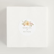 "Jardin" - Wedding Favor Stickers in Carnation by Everett Paper Goods - In use