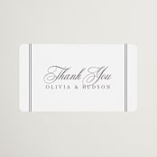 "Classic Elegance" - Wedding Favor Stickers in Pearl by Nicole Walsh - Front