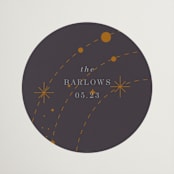 "North" - Wedding Favor Stickers in Twilight by Baumbirdy - Front