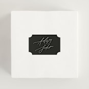 "The Arc" - Wedding Favor Stickers in Truffle by Vera Lim - In use