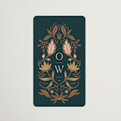 "Autumnal Arch" - Wedding Favor Stickers in Deep Sea by Erin German - Front