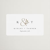"Wildflower" - Wedding Favor Stickers in Cotton by Jennifer Postorino - Front