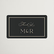 "Timeless Charm" - Wedding Favor Stickers in Charcoal by Lucrecia Caporale - Front