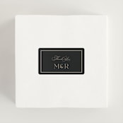 "Timeless Charm" - Wedding Favor Stickers in Charcoal by Lucrecia Caporale - In use