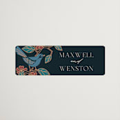 "Wedding birds" - Wedding Favor Stickers in Onyx by Ana de Sousa - Front
