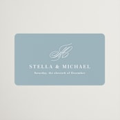 "Polished" - Wedding Favor Stickers in Powder Blue by Jennifer Postorino - Front