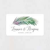 "Tropical Foliage" - Wedding Favor Stickers in Fern by Hooray Creative - Front
