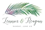 "Tropical Foliage" - Wedding Favor Stickers in Fern by Hooray Creative - In use