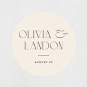 "The Manor" - Wedding Favor Stickers in Buff by Pixel and Hank - Front
