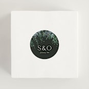 "Juniper" - Wedding Favor Stickers in Emerald by Kate Ahn - In use