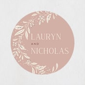 "Moment" - Wedding Favor Stickers in Rose by Erin German - Front