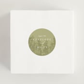"Aspen" - Wedding Favor Stickers in Lake by Robert and Stella - In use