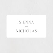 "More Than Words" - Wedding Favor Stickers in Bridal White by Design Lotus - Front
