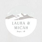 "Foothills" - Wedding Favor Stickers in Grass by Alethea and Ruth - Front