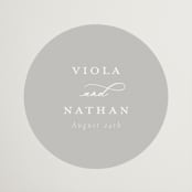 "Overlay" - Wedding Favor Stickers in Dove by Meggy Masters - Front