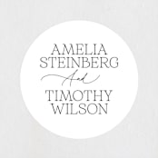 "Dashing" - Wedding Favor Stickers in Pearl by Benita Crandall - Front