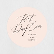 "Vision of Love" - Wedding Favor Stickers in First Kiss by Design Lotus - Front