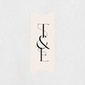 "Engraved" - Wedding Favor Stickers in Charcoal by Claudia Orengo - Front