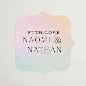 "marshmallow" - Wedding Favor Stickers in Sunrise by Petra Kern - Front