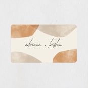 "leaf contour" - Wedding Favor Stickers in Natural by Susan Zinader - Front