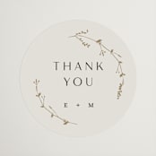 "Vine Wrap" - Wedding Favor Stickers in Cotton by Amy Kross - Front