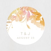 "Garden" - Wedding Favor Stickers in Peach by Lori Wemple - Front