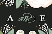 "Blooming Bouquet" - Wedding Favor Stickers in Charcoal by Alethea and Ruth - In use